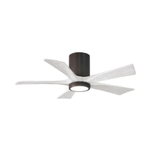 Load image into Gallery viewer, Irene IR5HLK 42-Inch Indoor / Outdoor LED Flush Mount Ceiling Fan in Textured Bronze/Matte White.
