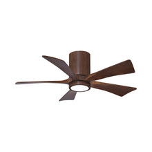 Load image into Gallery viewer, Irene IR5HLK 42-Inch Indoor / Outdoor LED Flush Mount Ceiling Fan in Walnut Tone/Walnut Tone.
