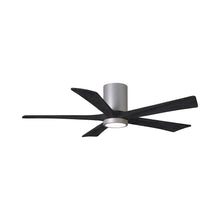Load image into Gallery viewer, Irene IR5HLK 52-Inch Indoor / Outdoor LED Flush Mount Ceiling Fan in Brushed Nickel/Matte Black.

