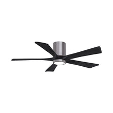 Load image into Gallery viewer, Irene IR5HLK 52-Inch Indoor / Outdoor LED Flush Mount Ceiling Fan in Brushed Pewter/Matte Black.
