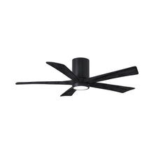 Load image into Gallery viewer, Irene IR5HLK 52-Inch Indoor / Outdoor LED Flush Mount Ceiling Fan in Matte Black/Matte Black.
