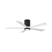 Load image into Gallery viewer, Irene IR5HLK 52-Inch Indoor / Outdoor LED Flush Mount Ceiling Fan in Matte Black/Matte White.
