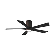 Load image into Gallery viewer, Irene IR5HLK 52-Inch Indoor / Outdoor LED Flush Mount Ceiling Fan in Textured Bronze/Matte Black.
