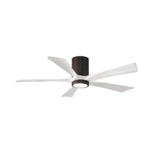 Load image into Gallery viewer, Irene IR5HLK 52-Inch Indoor / Outdoor LED Flush Mount Ceiling Fan in Textured Bronze/Matte White.
