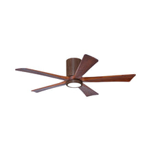 Load image into Gallery viewer, Irene IR5HLK 52-Inch Indoor / Outdoor LED Flush Mount Ceiling Fan in Walnut Tone/Walnut Tone.
