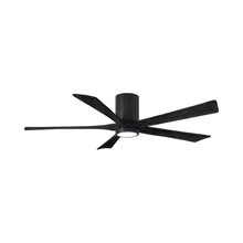 Load image into Gallery viewer, Irene IR5HLK 60-Inch Indoor / Outdoor LED Flush Mount Ceiling Fan in Matte Black/Matte Black.
