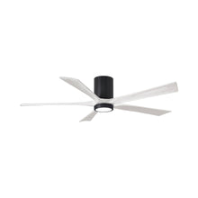 Load image into Gallery viewer, Irene IR5HLK 60-Inch Indoor / Outdoor LED Flush Mount Ceiling Fan in Matte Black/Matte White.
