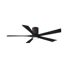 Load image into Gallery viewer, Irene IR5HLK 60-Inch Indoor / Outdoor LED Flush Mount Ceiling Fan in Textured Bronze/Matte Black.
