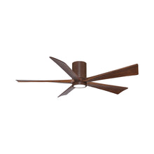 Load image into Gallery viewer, Irene IR5HLK 60-Inch Indoor / Outdoor LED Flush Mount Ceiling Fan in Walnut Tone/Walnut Tone.
