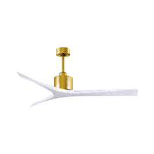 Load image into Gallery viewer, Mollywood Indoor / Outdoor Ceiling Fan in Brushed Brass/Matte White (60-Inch).
