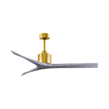 Load image into Gallery viewer, Mollywood Indoor / Outdoor Ceiling Fan in Brushed Brass/Barn Wood (60-Inch).
