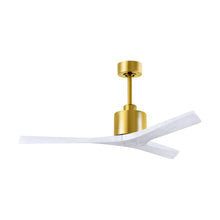 Load image into Gallery viewer, Mollywood Indoor / Outdoor Ceiling Fan in Brushed Brass/Matte White (52-Inch).
