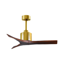 Load image into Gallery viewer, Mollywood Indoor / Outdoor Ceiling Fan in Brushed Brass/Walnut (42-Inch).

