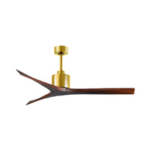 Load image into Gallery viewer, Mollywood Indoor / Outdoor Ceiling Fan in Brushed Brass/Walnut (60-Inch).
