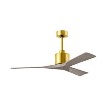 Load image into Gallery viewer, Nan Indoor / Outdoor Ceiling Fan in Brushed Brass/Gray Ash (52-Inch).
