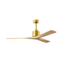 Load image into Gallery viewer, Nan Indoor / Outdoor Ceiling Fan in Brushed Brass/Light Maple Tone (60-Inch).
