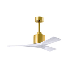 Load image into Gallery viewer, Nan Indoor / Outdoor Ceiling Fan in Brushed Brass/Matte White (42-Inch).
