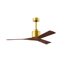 Load image into Gallery viewer, Nan Indoor / Outdoor Ceiling Fan in Brushed Brass/Walnut (52-Inch).
