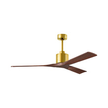Load image into Gallery viewer, Nan Indoor / Outdoor Ceiling Fan in Brushed Brass/Walnut (60-Inch).
