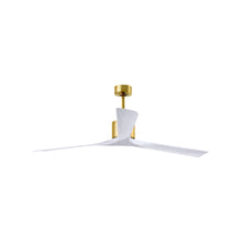Load image into Gallery viewer, Nan XL Indoor / Outdoor Ceiling Fan in Brushed Brass/Matte White (72-Inch).
