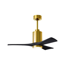 Load image into Gallery viewer, Patricia 3 Indoor / Outdoor LED Ceiling Fan in Brushed Brass/Matte Black (42-Inch).
