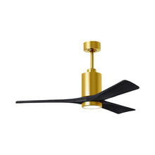 Load image into Gallery viewer, Patricia 3 Indoor / Outdoor LED Ceiling Fan in Brushed Brass/Matte Black (52-Inch).
