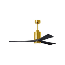 Load image into Gallery viewer, Patricia 3 Indoor / Outdoor LED Ceiling Fan in Brushed Brass/Matte Black (60-Inch).
