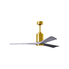 Load image into Gallery viewer, Patricia 3 Indoor / Outdoor LED Ceiling Fan in Brushed Brass/Barn Wood (60-Inch).
