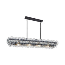 Load image into Gallery viewer, Loren Linear Chandelier in Gunmetal (Textured Clear).
