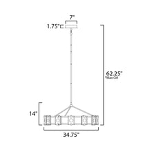 Load image into Gallery viewer, Radiant LED Chandelier - line drawing.
