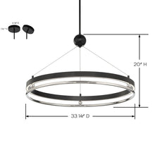Load image into Gallery viewer, Grande Illusion LED Pendant Light - line drawing.
