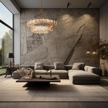 Load image into Gallery viewer, Niu Chandelier in living room.
