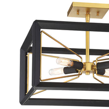 Load image into Gallery viewer, Sable Point Semi Flush Mount Ceiling Light in Detail.
