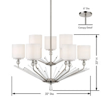 Load image into Gallery viewer, Sutton Chandelier - line drawing.
