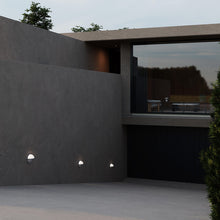 Load image into Gallery viewer, Mezza Vetro™ Outdoor LED Wall Light in Outside Area.
