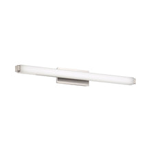 Load image into Gallery viewer, Mini Vogue LED Bath Bar in Medium (2700K)/Brushed Nickel.
