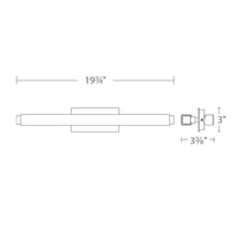 Load image into Gallery viewer, Mini Vogue LED Bath Bar- line drawing.
