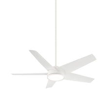 Load image into Gallery viewer, Chubby Outdoor LED Smart Ceiling Fan in Flat White.
