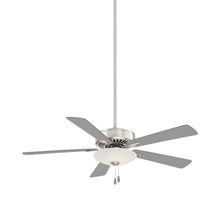 Load image into Gallery viewer, Contractor Uni-Pack LED Ceiling Fan in Polished Nickel.
