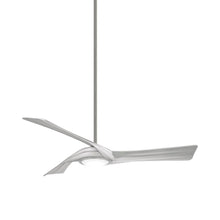 Load image into Gallery viewer, Curl LED Ceiling Fan in Brushed Nickel/Silver .
