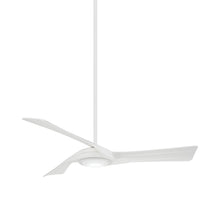 Load image into Gallery viewer, Curl LED Ceiling Fan in Flat White.

