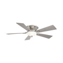 Load image into Gallery viewer, Delano II LED Flush Mount Ceiling Fan in Polished Nickel.
