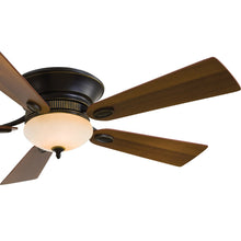 Load image into Gallery viewer, Delano II LED Flush Mount Ceiling Fan in Detail.
