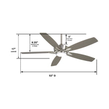 Load image into Gallery viewer, Kelvyn LED Ceiling Fan - line drawing.
