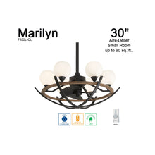 Load image into Gallery viewer, Marilyn LED Ceiling Fan in Detail.
