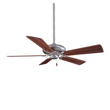 Load image into Gallery viewer, Supra Ceiling Fan in Brushed Steel/Dark Walnut (52-Inch).
