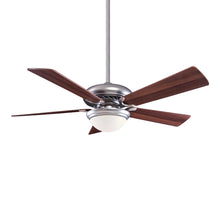 Load image into Gallery viewer, Supra Uni-Pack LED Ceiling Fan in Brushed Steel/Dark Walnut  (52-Inch).
