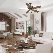 Load image into Gallery viewer, Timeless Ceiling Fan in living room.
