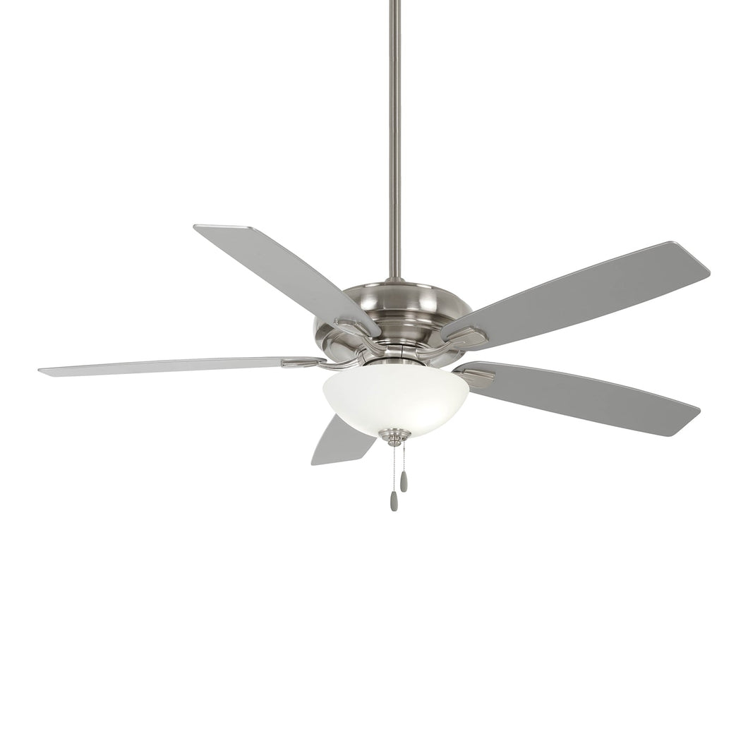 Watt II LED Ceiling Fan in Brushed Nickel.