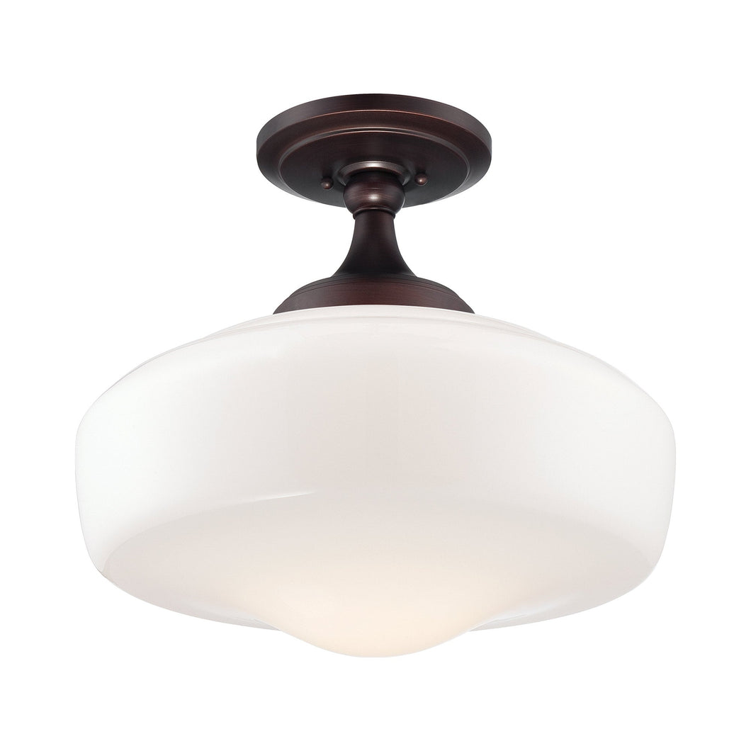 2259 Semi Flush Mount Ceiling Light in Brushed Bronze.